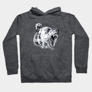 Roaring bear head Hoodie